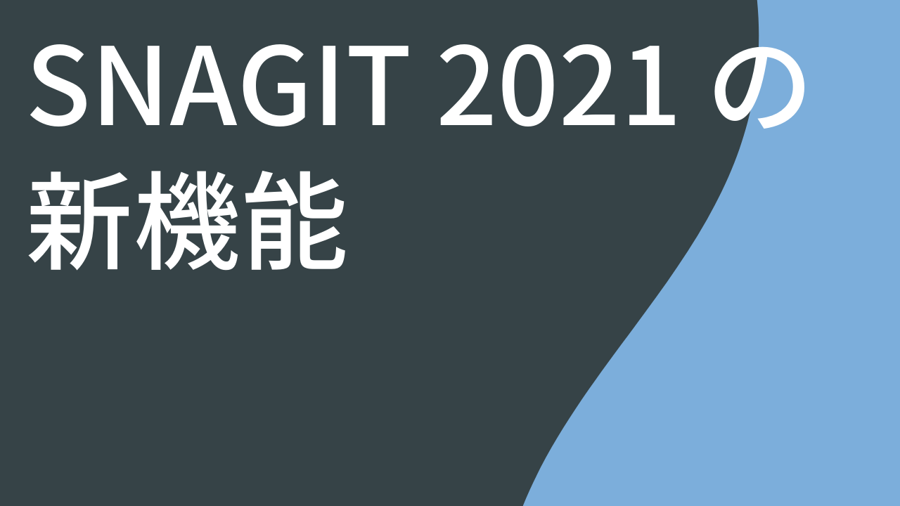 Snagit 2021 の新機能