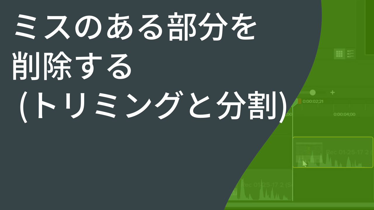 ミスのある部分を削除する (トリミングと分割)