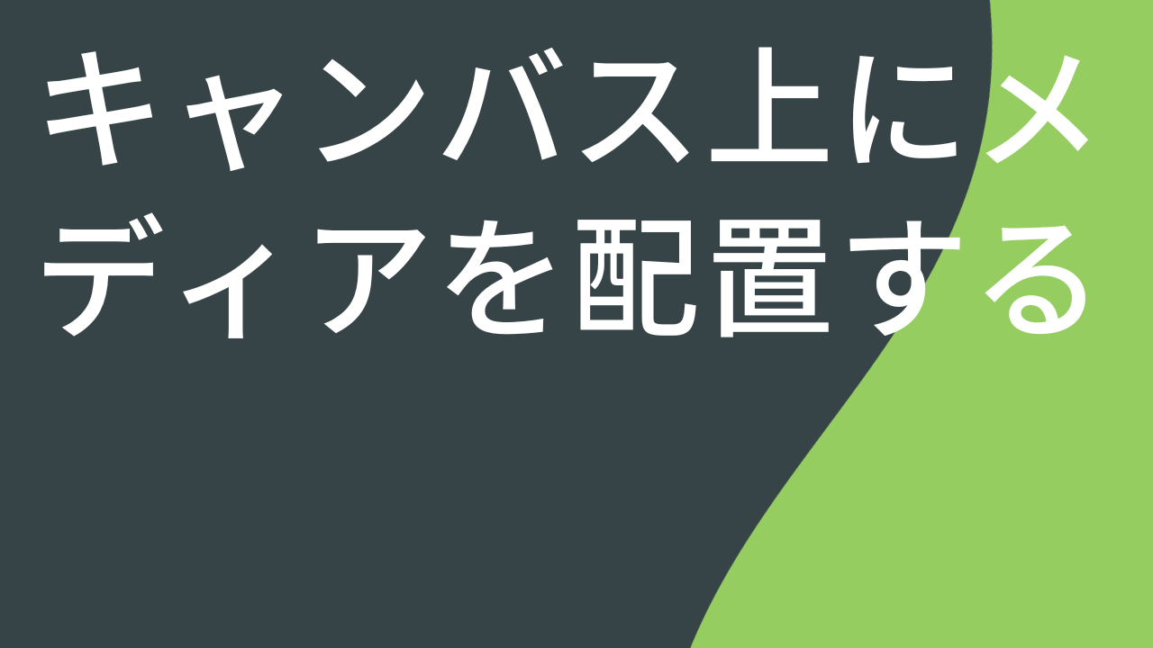 キャンバス上にメディアを配置する