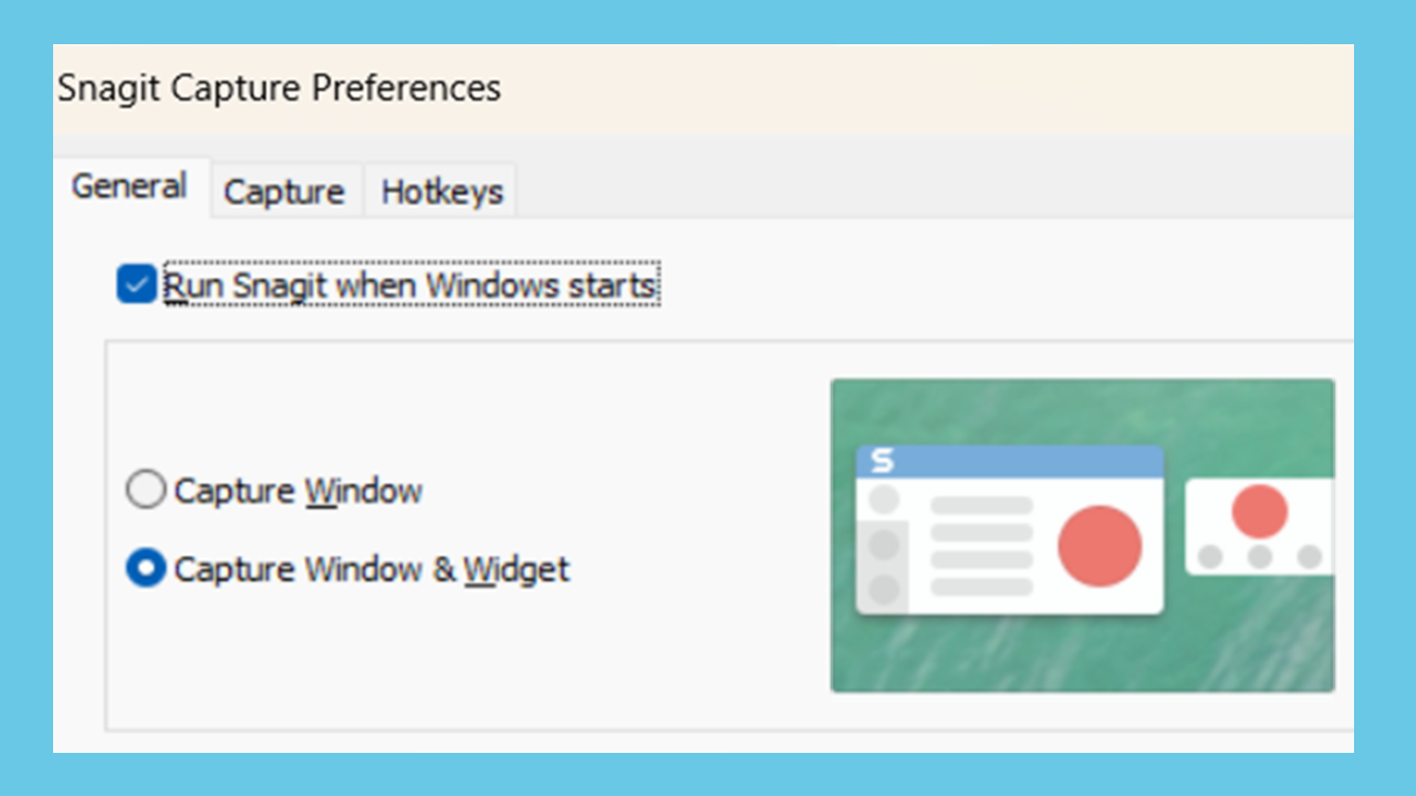 Snagit の基本設定 - Windows