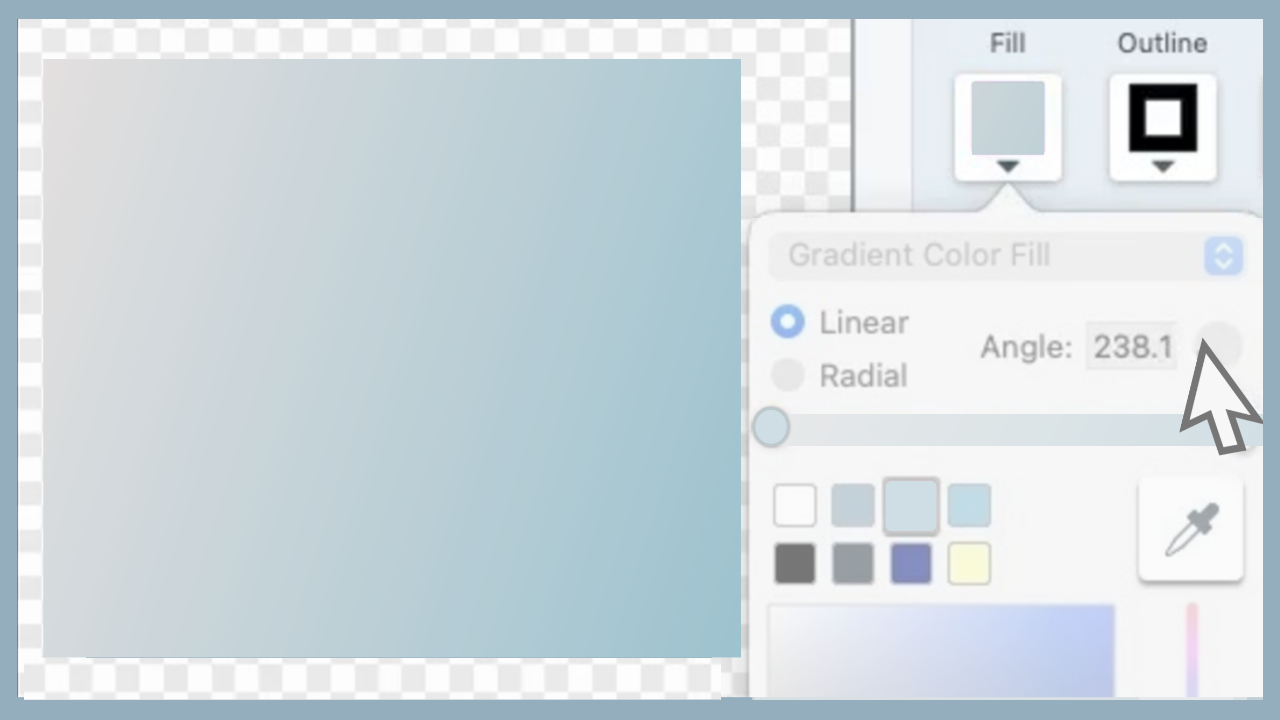 グラデーションを適用する (Mac)