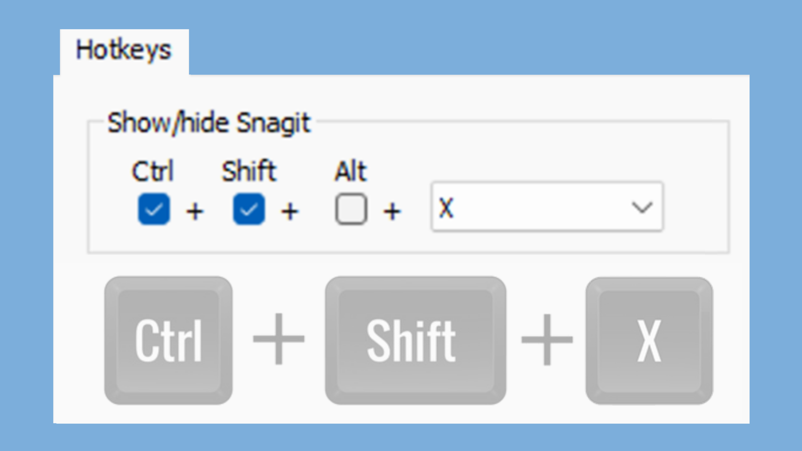Snagit キャプチャのホットキー