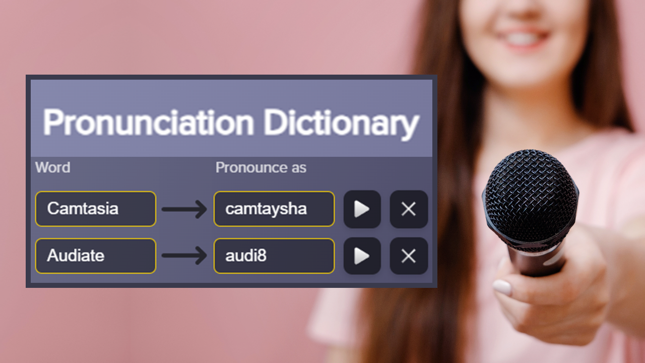 固有の単語の発音を Audiate に学習させる