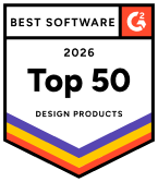 G2 Best Software 2026 Top 50 Design Products Award 受賞