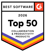 G2 Collaboration and Productivity Products 2026 Top 50 Award 受賞